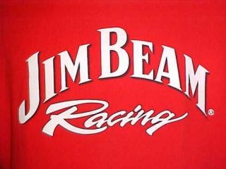   44 JIM BEAM Red T Shirt Racing Robby Gordon Motorsports Drink Smart