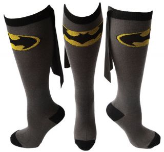 New Batman Socks Knee High With CAPE Attached LICENSED PRODUCT Batman 