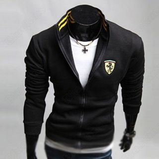 New Mens Fashion Slim Fit Casual Sport Printing Coat Jacket US Size XS 