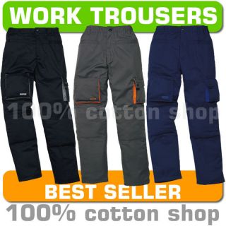 Mens Work Wear Cargo Trousers Pants Knee Pad Pockets