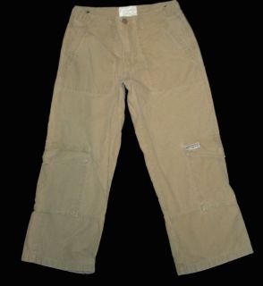   & Fitch Cute Cargo Capri Pants, Womens 4 Juniors Khaki Crop Cropped