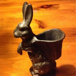 Antique Bronze Rabbit, Toothpick, Match Holder,vase?​??