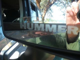 HUMMER H2 H3 ETCHED GLASS VINYL MIRROR DECALS   SET OF TWO   NEW