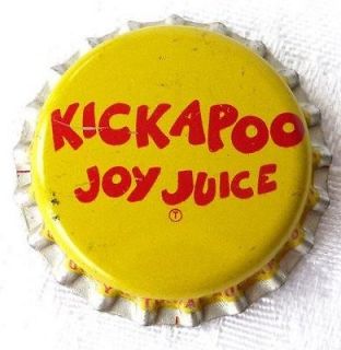 Old Soda Crown Cork, Yellow, Kickapoo Joy Juice, Nu Grape Product 