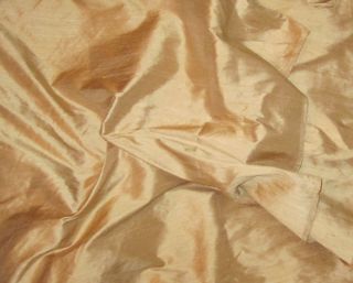 Silk DUPIONI Fabric LIGHT GOLD fat 1/4 18x27 remnant
