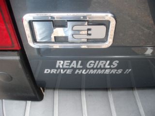 HUMMER H2 H3   REAL GIRLS DRIVE HUMMERS    CHROME VINYL DECAL