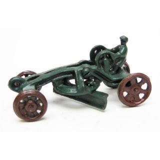 Hand Painted Road Grader Collectible Antique Replica Cast Iron Farm 