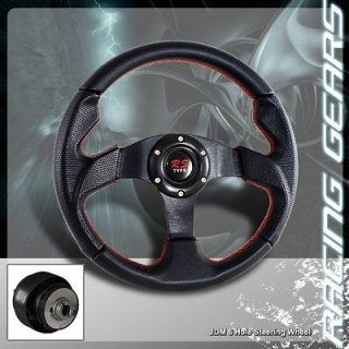 90 96 Nissan 300zx Red Stitched PVC Leather Racing 320mm Steering 
