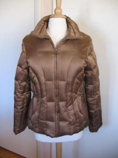   MARC NEW YORK Shiny Shapley Cropped Bronze Puffer Down Jacket L M