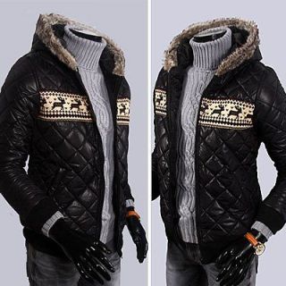   2012 new faux silk linning mens winter warm jacket hooded parkas 6407