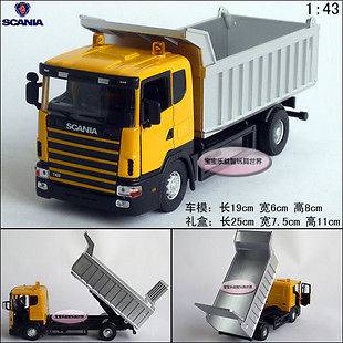 New 143 Sweden Scania Truck Diecast Model Car With Box Yellow B431