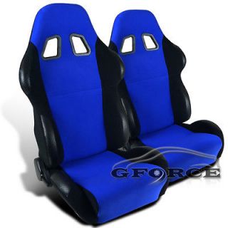 2X JDM BLUE / BLACK RECLINABLE RACING SEATS SCION xB xA xD tC