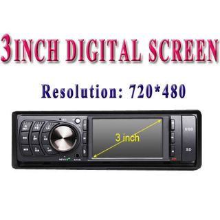   Din 3 In Dash Touch Screen Car Stereo DVD CD  Player Radio