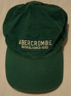 Abercrombie Fitch Unisex Cotton Green White Signature Baseball Style 