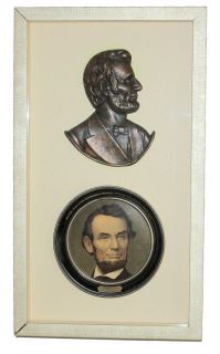 Abraham Lincoln Historical Plaque Original Very Rare