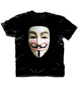 for Vendetta Guy Fawkes Mask Anonymous Movie Adult T Shirt Tee
