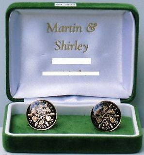 1933 Sixpence cufflinks from real coins in Black & Gold