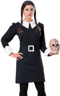 Adult Womens Addams Family Wednesday Fancy Dress Halloween Costume