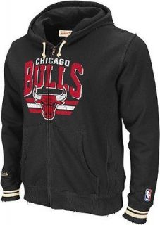 Chicago Bulls Mitchell & Ness Sz XL Black Stadium Full Zip Hoody