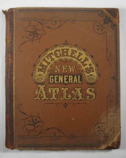1877 Mitchells New General Atlas 83 Plates 140 Maps & Plans Folio 