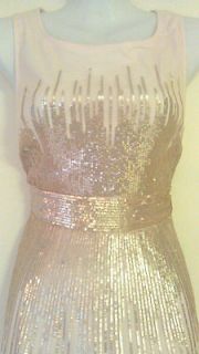 ALANNAH HILL MOON AND STARS GOLD SEQUIN TULLE DRESS FORMAL FROCK 8 