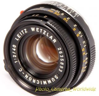 Summicron C 12 / 40mm   LEICA M Mount SHARP & Contrasty Lens by LEITZ 