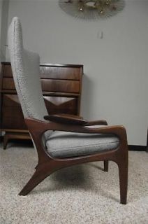 Adrian Pearsall Chair Refinished/Reu​pholstered in Knoll Luxe Mid 