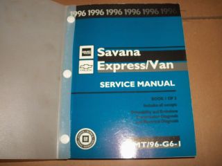 1996 Chevrolet GMC Savana Express/van Service Manual