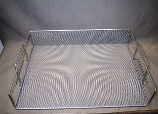 Side Load Silver Wire Mesh Letter Tray Stackable Desk Organizer