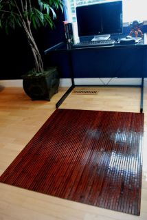 Bamboo Chair Mat Rug Hardwood Floor Protector Office wood Gift Idea 