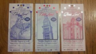2008 Democratic National Convention CLUB SUITE Tickets President 