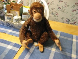 MADE IN US ZONE GERMANY STEIFF OR SCHUCCO JOCKO THE MONKEY LARGE SIZE 