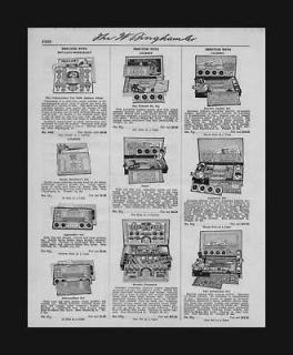 Erector Sets, Toys, Chemistry, vintage catalogue page, original, 1935