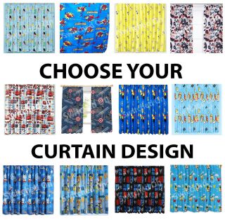 NEW** KIDS CHILDRENS CHARACTER BEDROOM CURTAINS READY MADE SIZES 54 