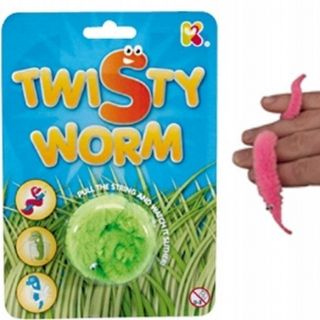 Soft Furry Twisty Worm Prank Toy   Invisible Thread Magic Trick