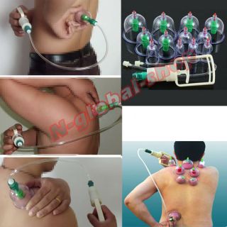 Chinese Medical 12 Body Cupping Set+6 magnets Point
