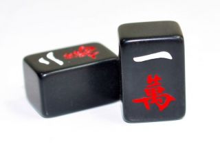 Mini size New black Chinese Mahjong Game travel table set Mah jong