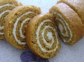 PUMPKIN CAKE ROLL filled CREAM CHEESE FROSTING Recipe .99 cent BUY NOW 