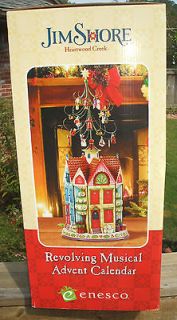   SHORE Enesco Revolving Musical Advent Calendar Christmas Holiday House