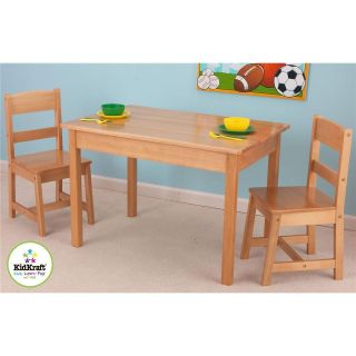 KidKraft Kids Childrens Rectangle Wooden Play Table and 2 Chair Set 