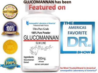 GLUCOMANNAN PURE POWDER 500 mg 100% Advanced Weight Loss 60 Doses 