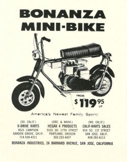 bonanza mini bike in  Motors