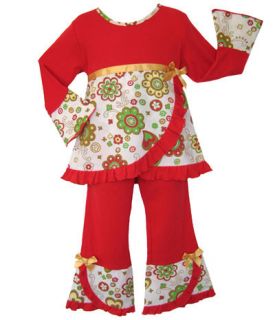 AnnLoren Boutique Holiday Christmas Outfit Girls sz 2/3t  9/10
