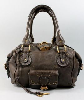 CHLOE Brown Leather Two Strap Paddington Satchel Handbag