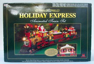 Vintage Holiday Express Animated Train Set Christmas 384 In Box New 