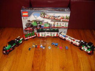 LEGO 10173 RARE HOLIDAY CHRISTMAS TRAIN Set Engine 5 Cars with BOX 