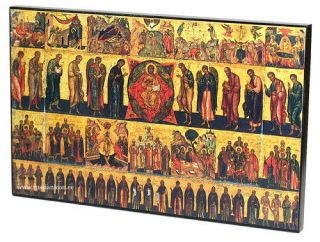   ORTHODOX ICON – ALL THE CHURCH WITH YOU. STYLE XVI cent. WOOD