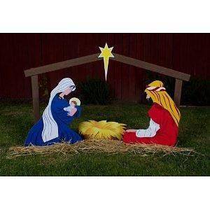 Christmas Outdoor Nativity Scene   Holy Family Decoration