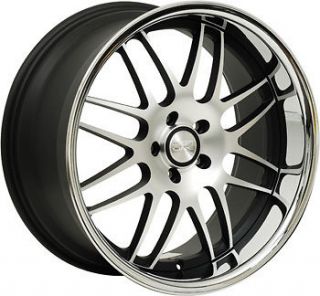   ONE RS 8 WHEELS RIMS STAGGERED BLACK 5X112 AUDI MERCEDES CROSSFIRE