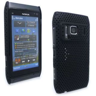 NEW Black Mesh Hard Case Cover for Nokia N8 + Screen